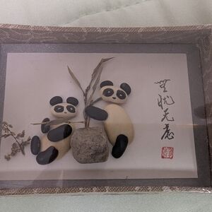 Panda Art Print with Bamboo
